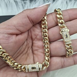 Gold Chain Bracelet Set